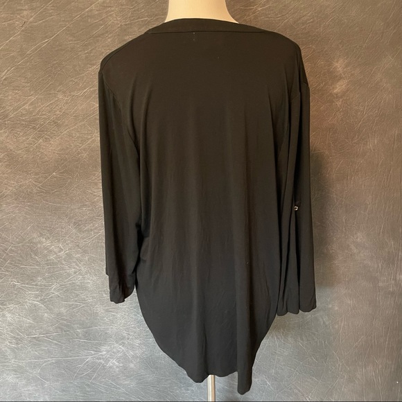 Calvin Klein Roll Sleeve Blouse - Picture 6 of 12